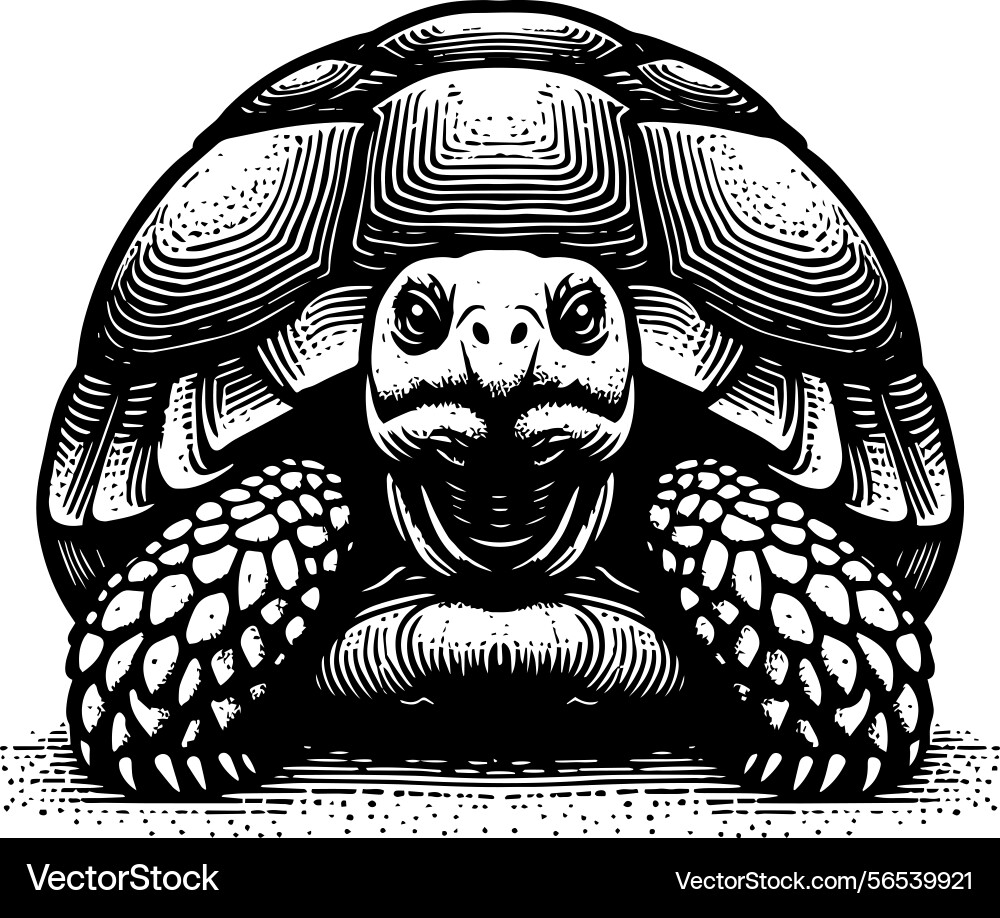 Simple gopher tortoise front view icon vintage Vector Image