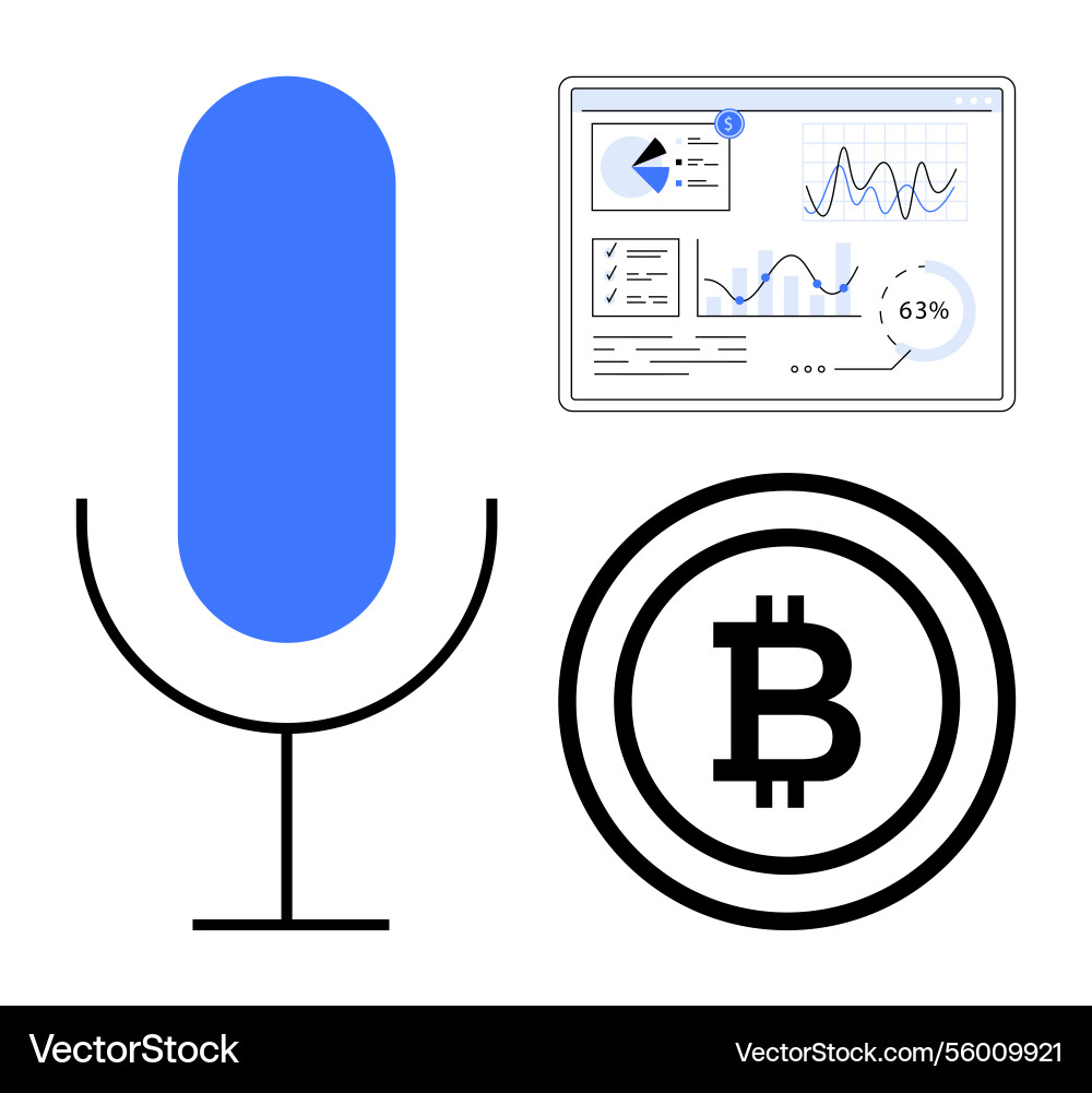 Voice recognition data analytics Voice recognition data analytics vector image