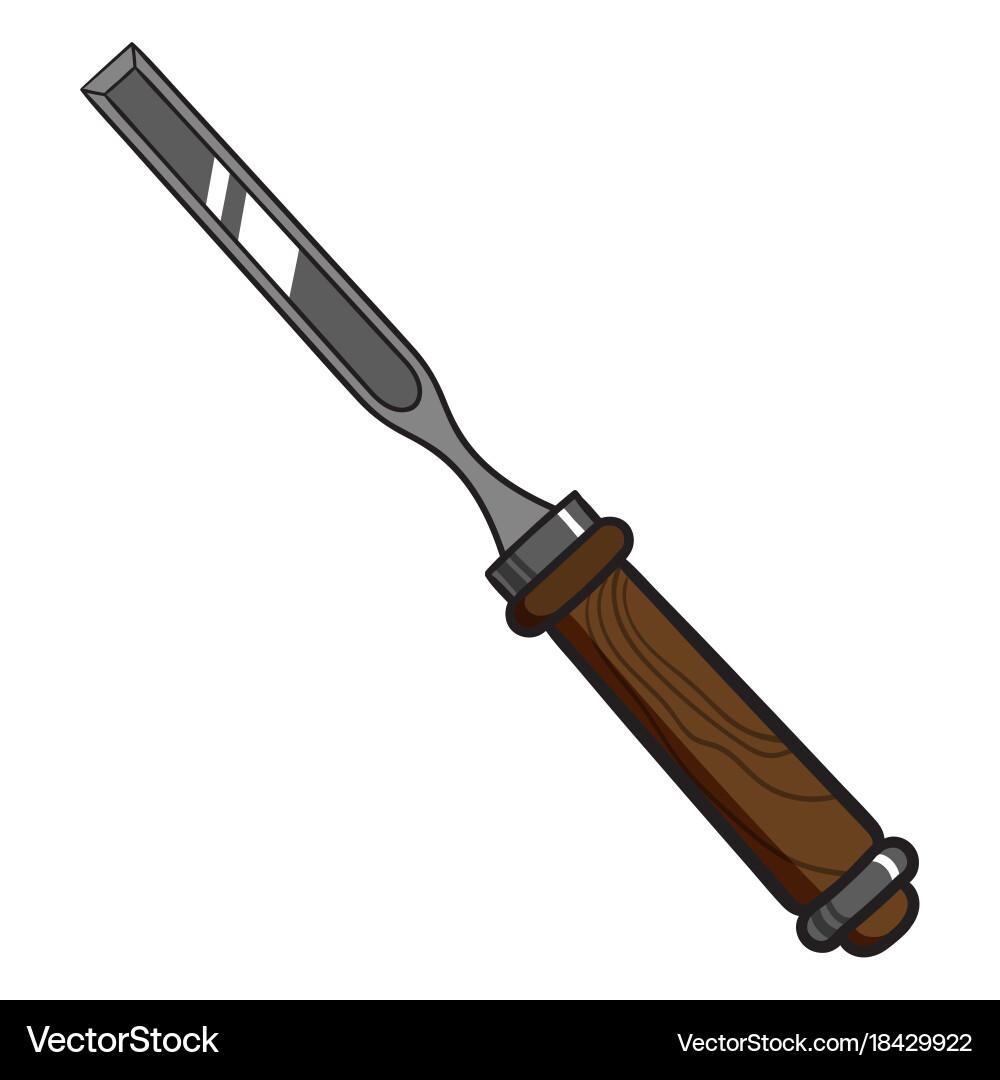 Isolated Chisel Tool vector image