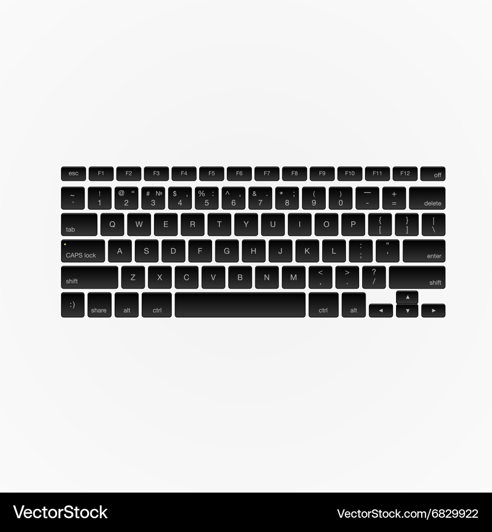 Isolated Computer Keyboard vector image