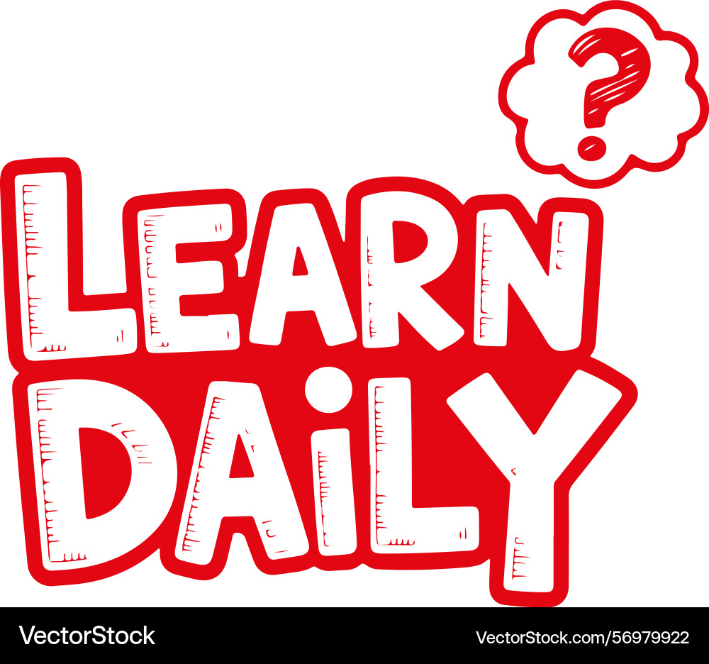 Learn daily knowledge question mark Vector Image