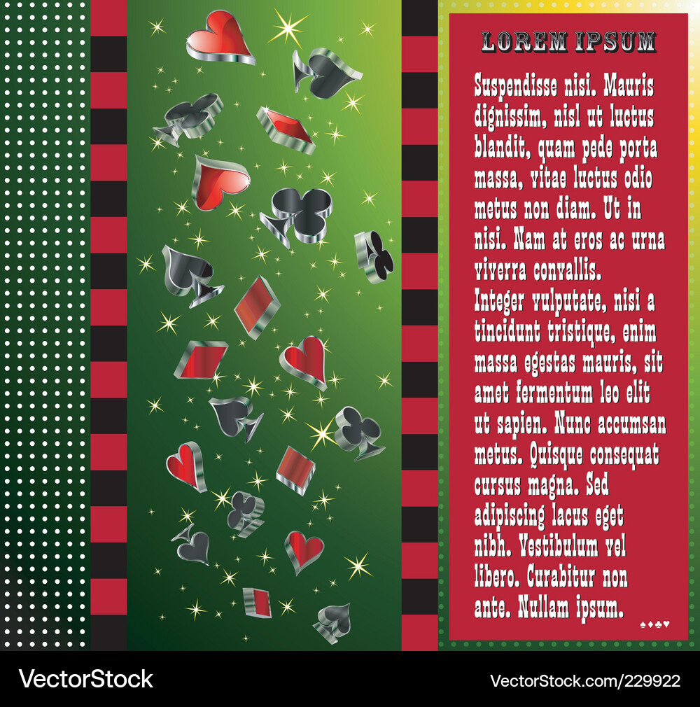 Playing Card Pattern Vector Image