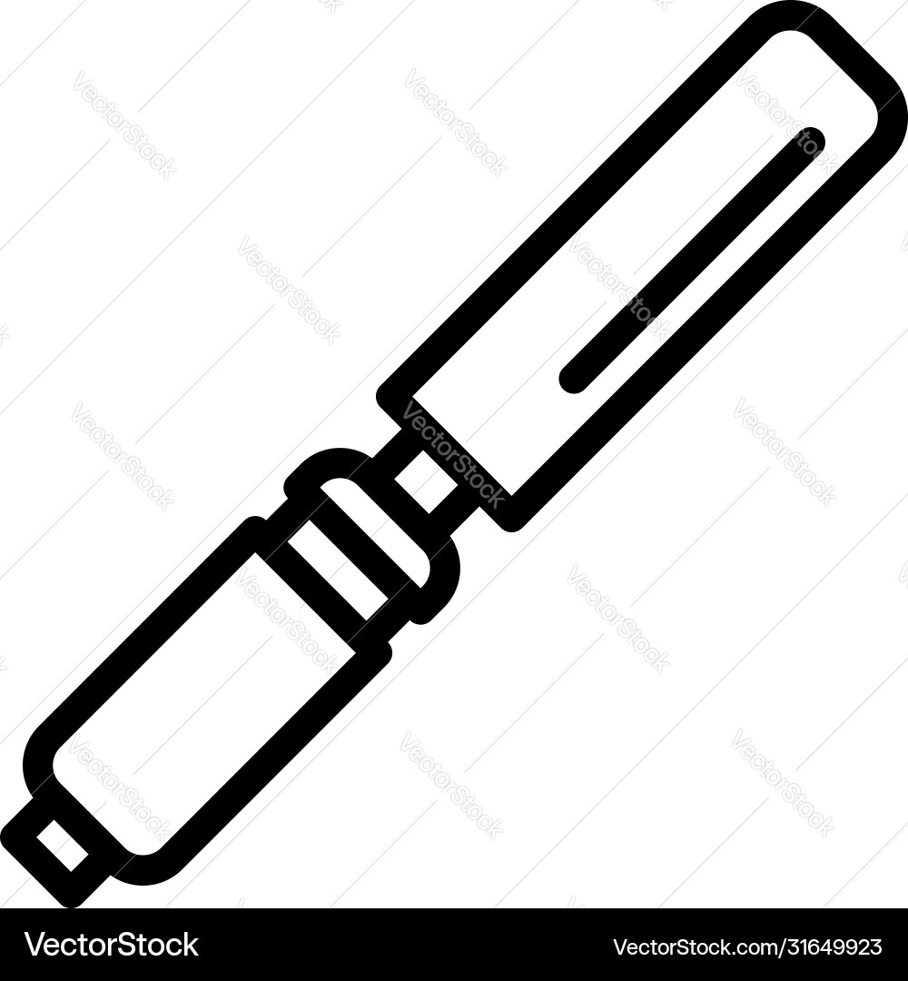 Craft chisel icon outline style Vector Image