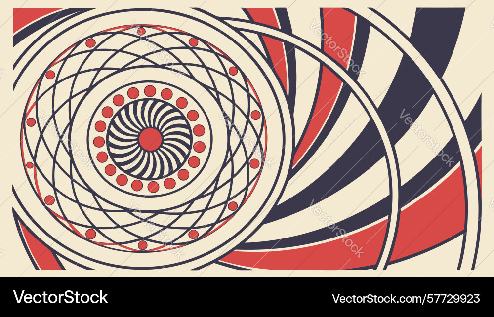 Dynamic abstract radial swirl pattern art design vector image