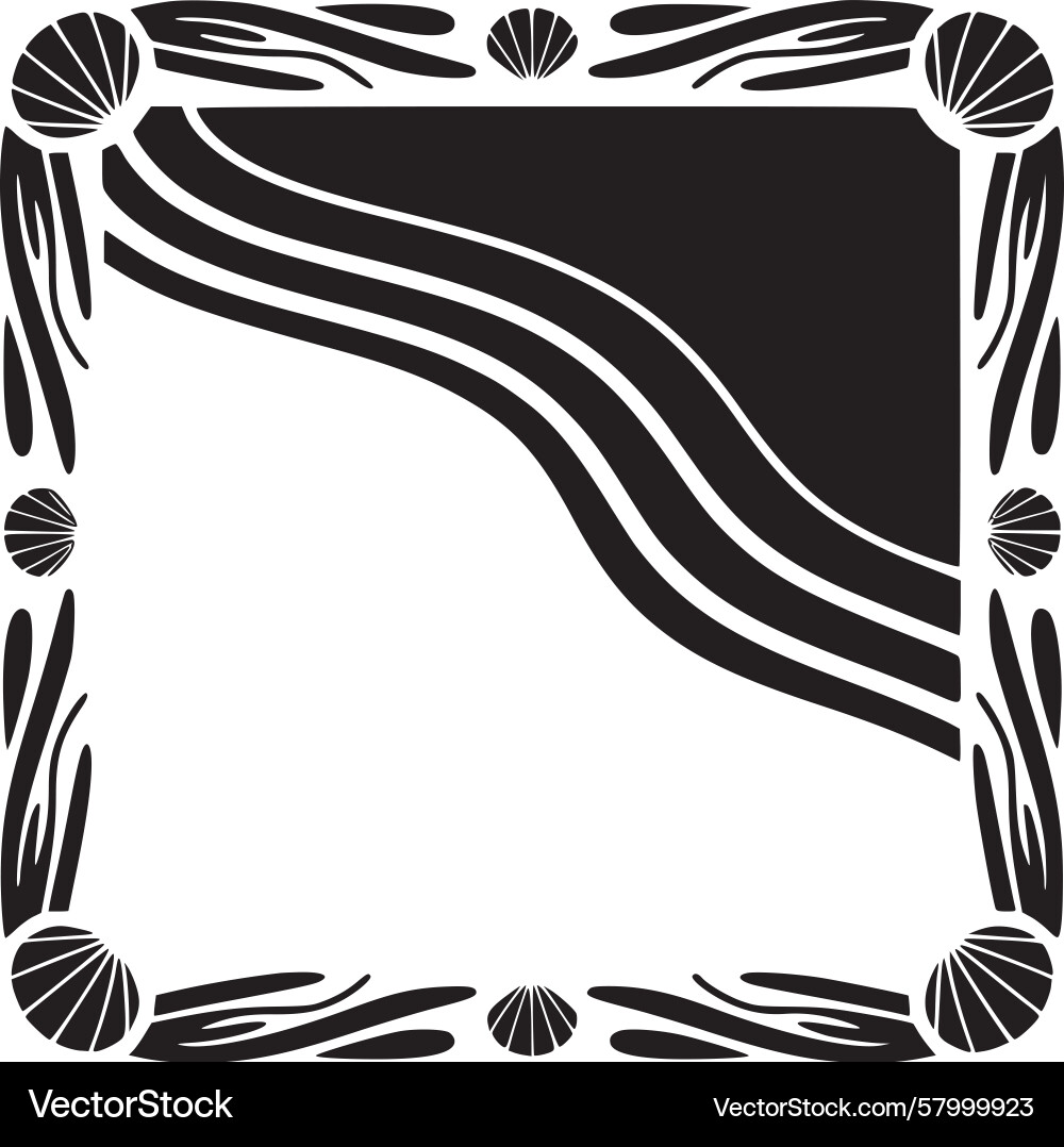 Dynamic Wave Form Emblem Vector Image