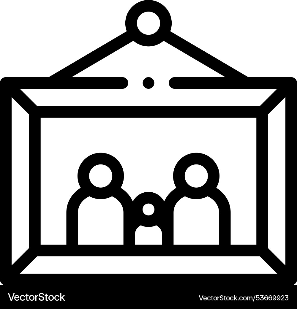 Family tree icon thin linear style design Family tree icon thin linear style design vector image