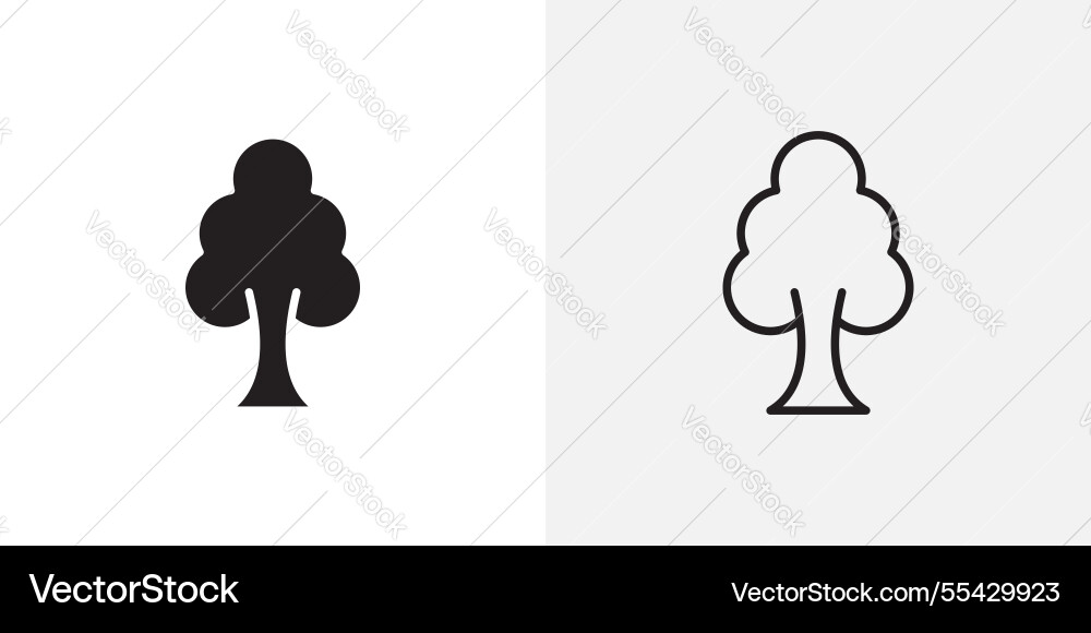 Tree free icons pack for apps and ui ux desigs vector image