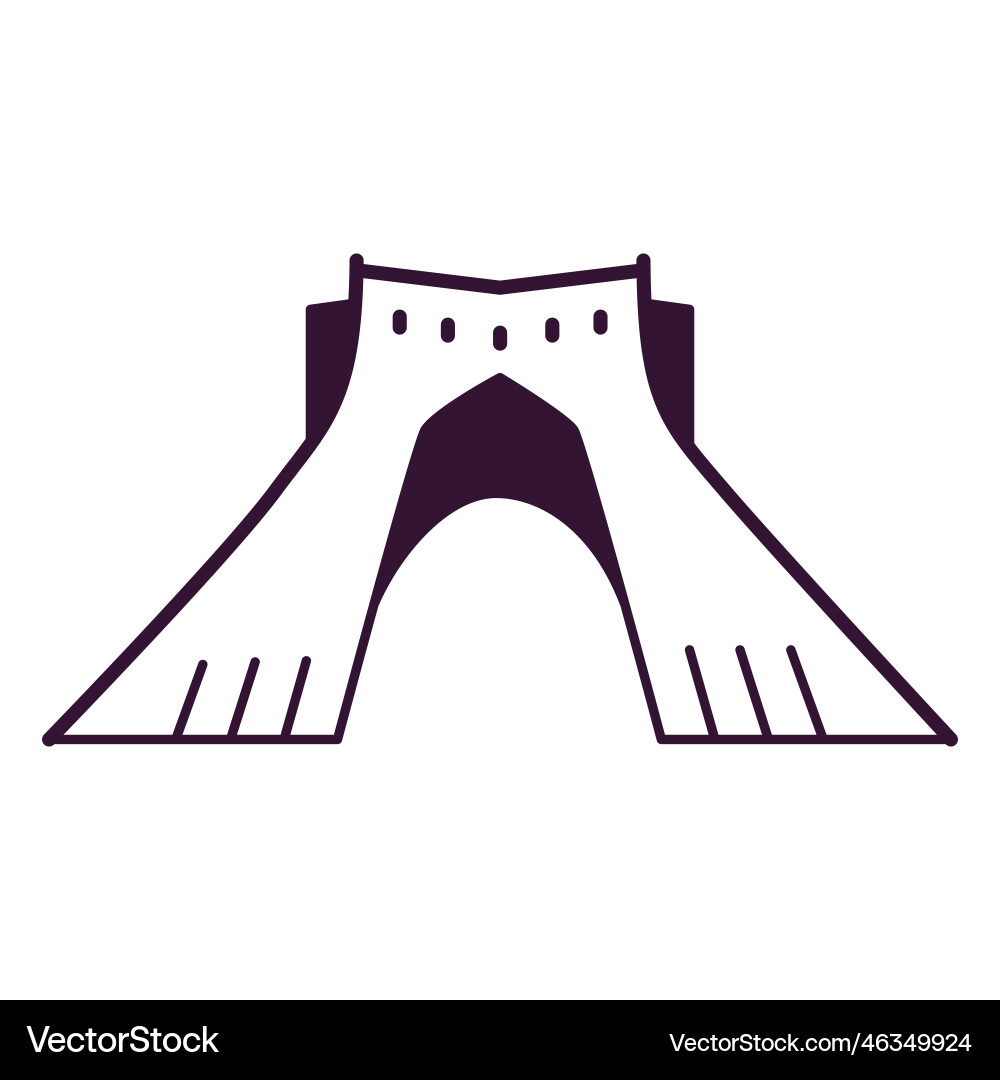 Azadi tower stroke Azadi tower stroke Vector Image