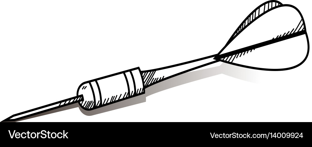 Dart Target with Arrow vector image