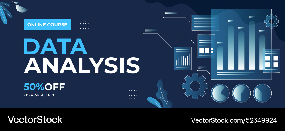Data analysis template design Vector Image