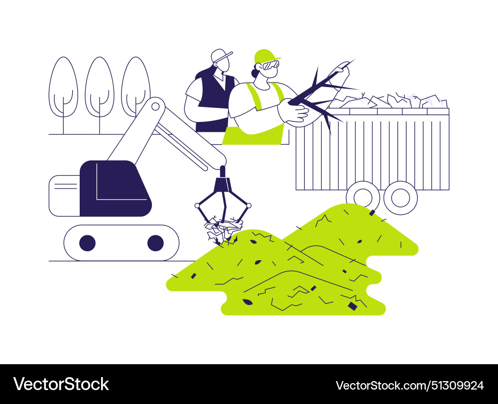 Landscape cleanup abstract concept Landscape cleanup abstract concept vector image