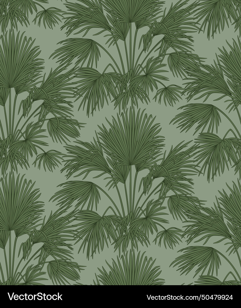 Seamless pattern with sabal palm Seamless pattern with sabal palm vector image