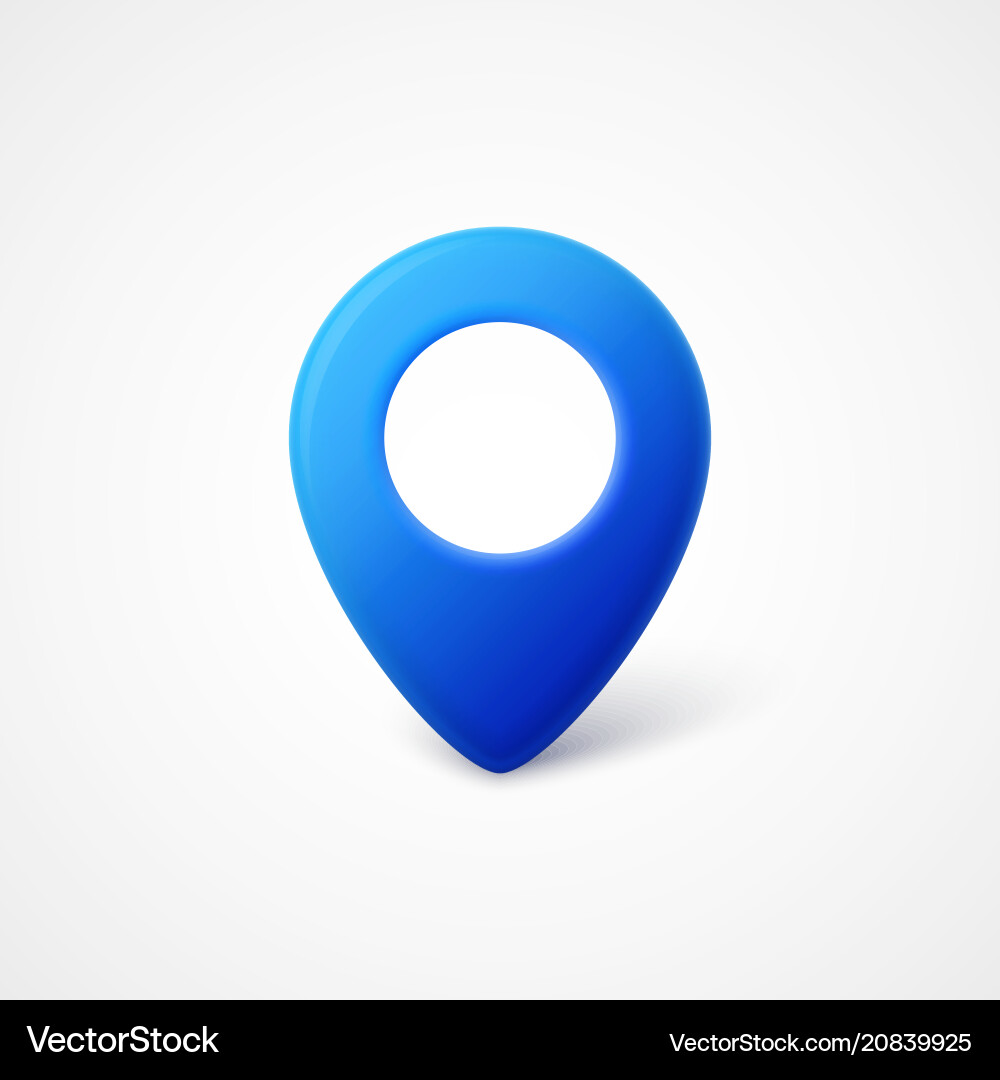 3d map pointer icon markers 3d map pointer icon markers vector image