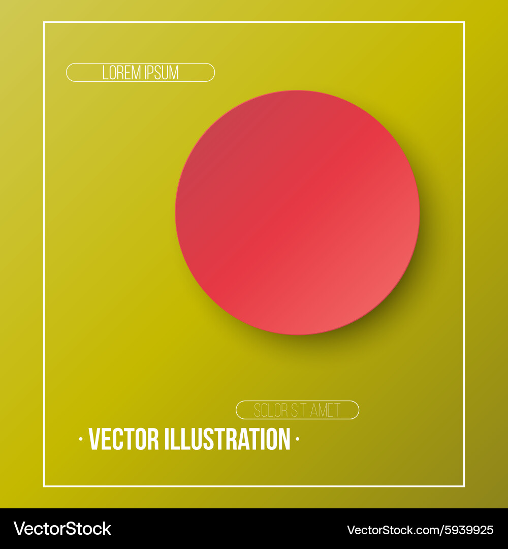 Abstract colorful circle with shadow background Vector Image