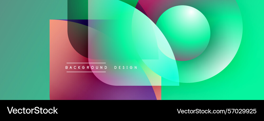 Abstract geometric shapes overlap creating Vector Image