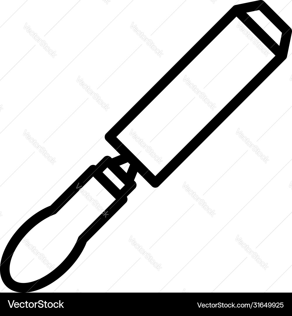 Chisel instrument icon outline style Chisel instrument icon outline style Vector Image