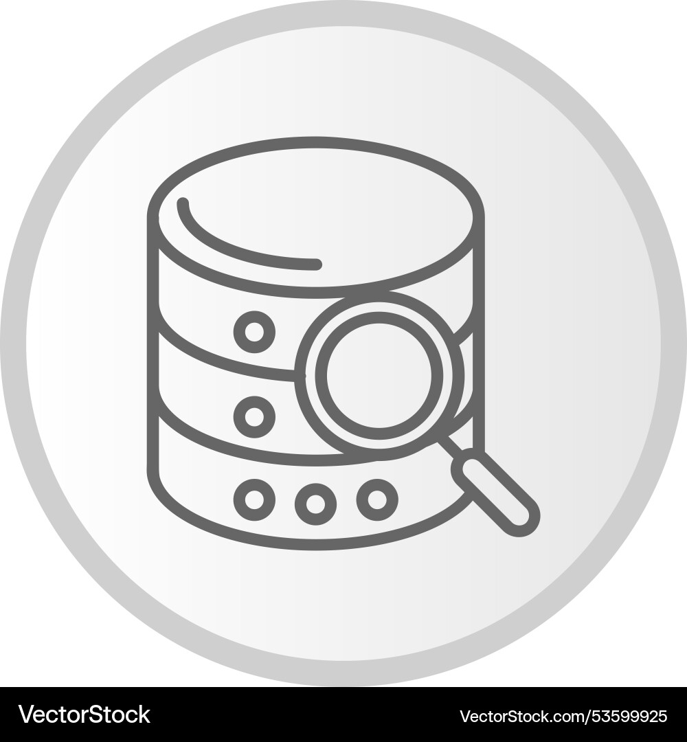 Database line circle grey icon vector image