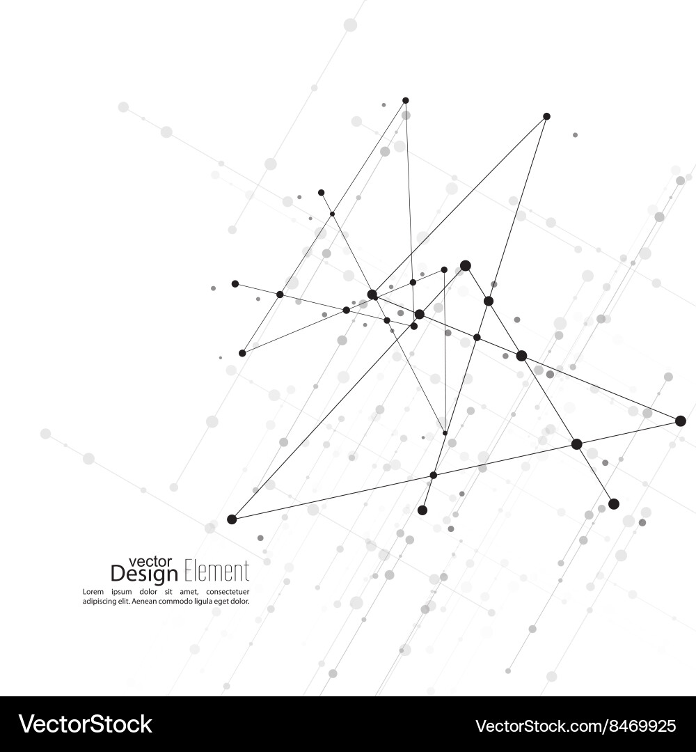 Particle Connection Network vector image