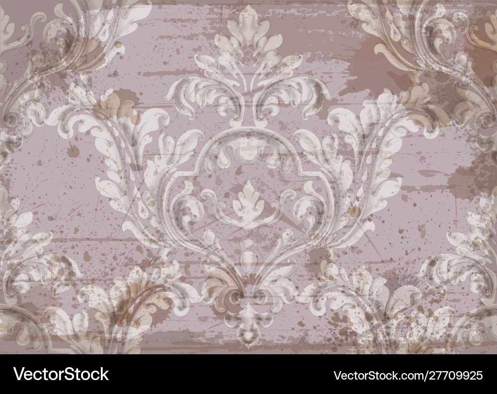 Rococo texture pattern vector image