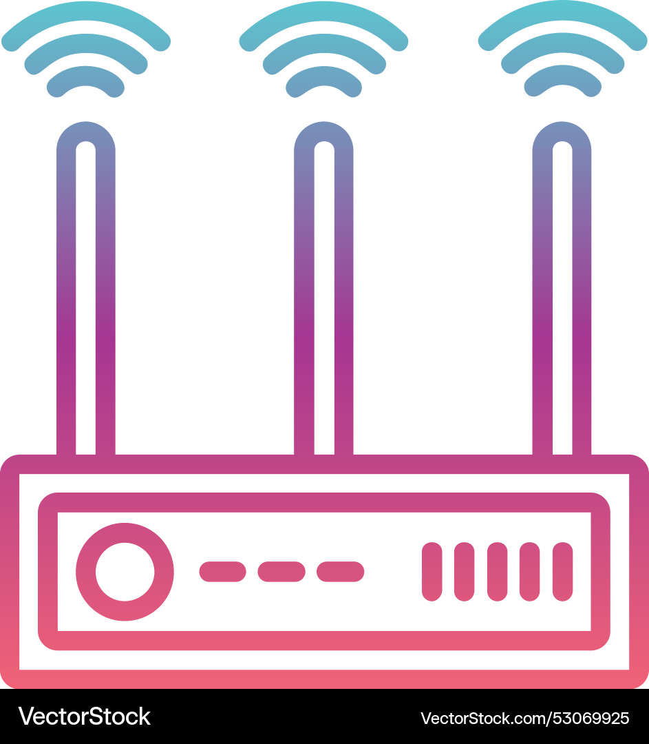 Router line gradient design Vector Image