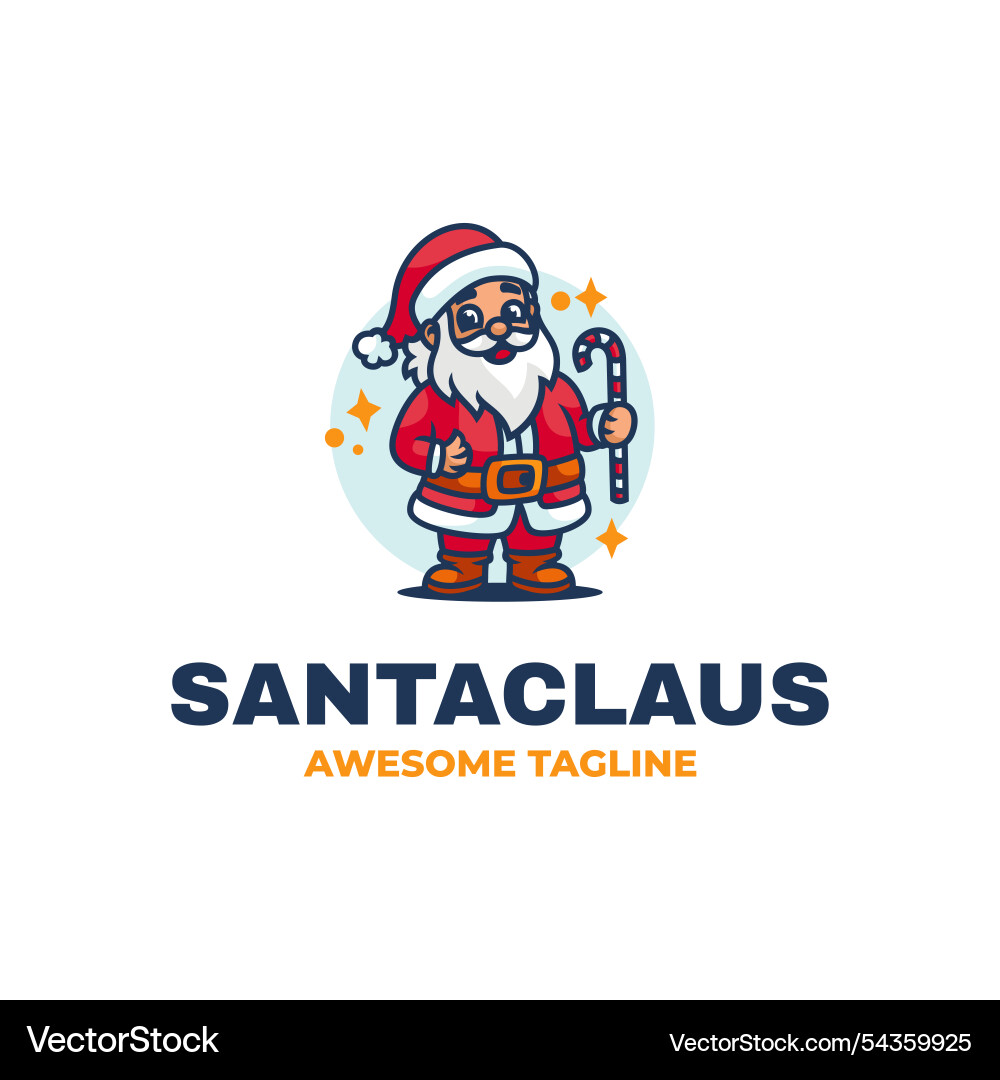 Santa claus mascot Cartoon Logo Santa claus mascot Cartoon Logo vektorbild
