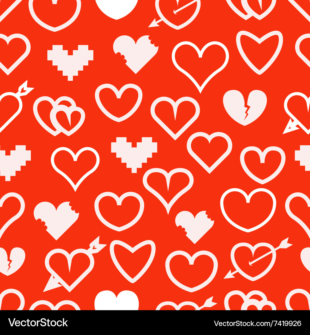 Abstract Heart Pattern vector image