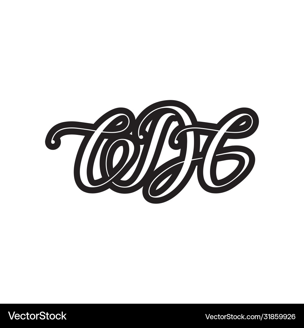 C d lines script letter design Vector Image
