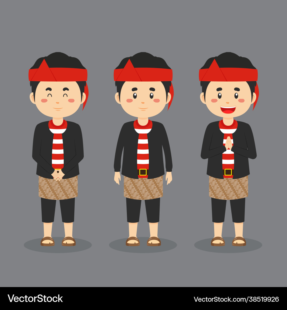 East java character with various expression East java character with various expression Vector Image