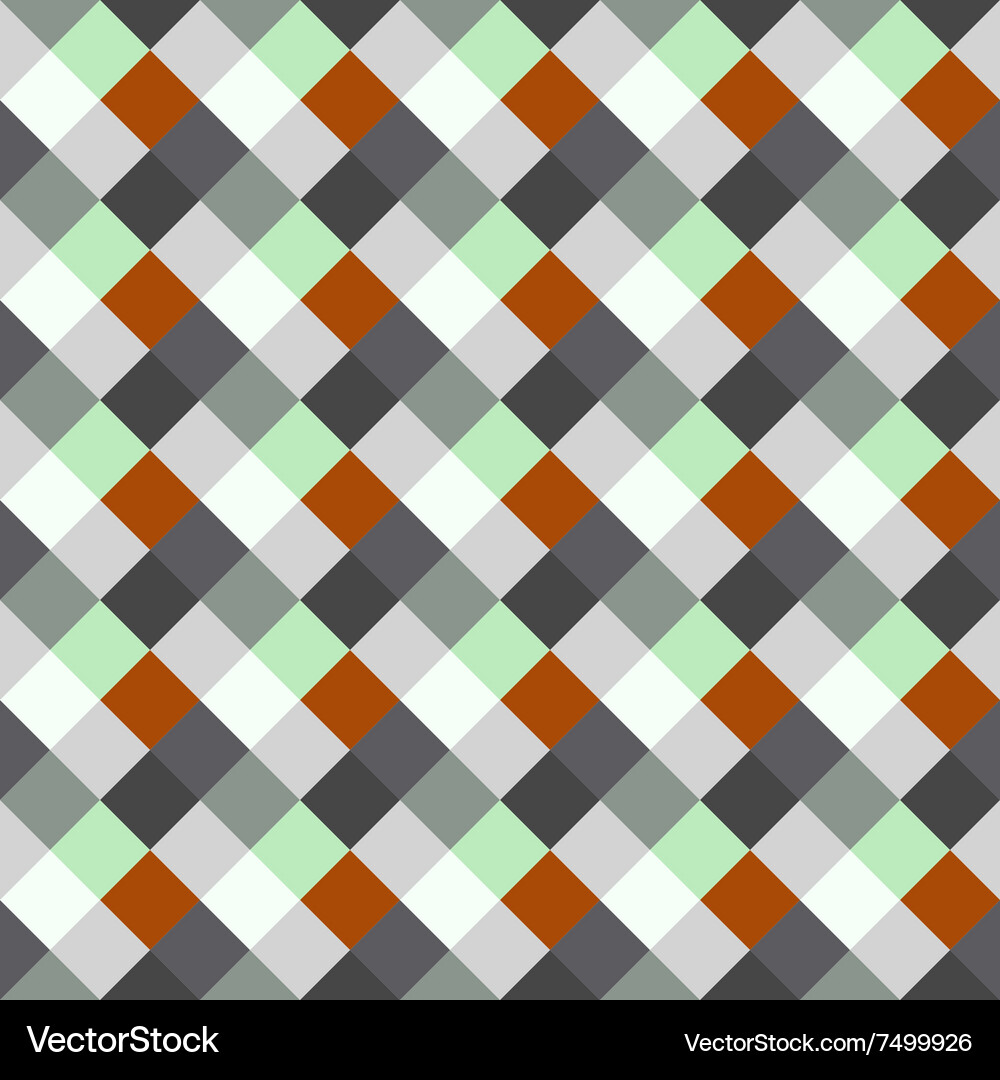 Seamless geometric checked pattern diagonal Vector Image