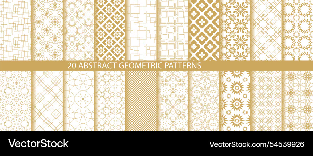 Set of 20 abstract geometric pattern Set of 20 abstract geometric pattern vector image