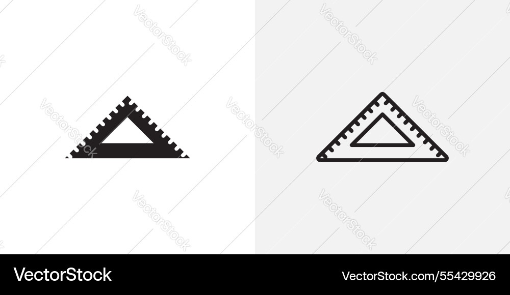 Triangle ruler icons pack for apps and ui ux Triangle ruler icons pack for apps and ui ux vector image