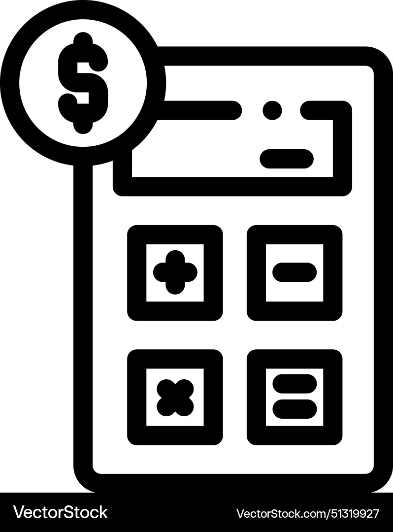 Accounting icon thin linear style design isolated Accounting icon thin linear style design isolated vector image