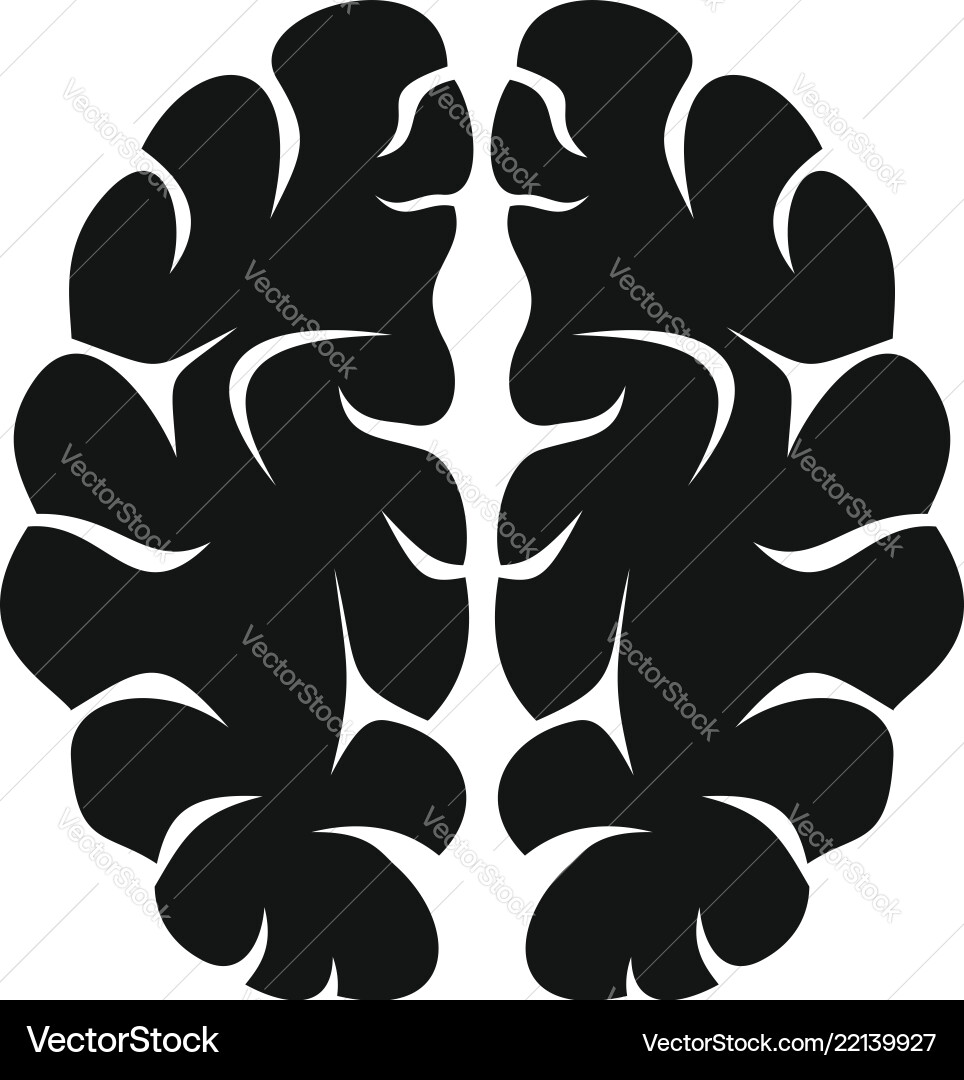 Artificial brain icon simple style Artificial brain icon simple style vector image