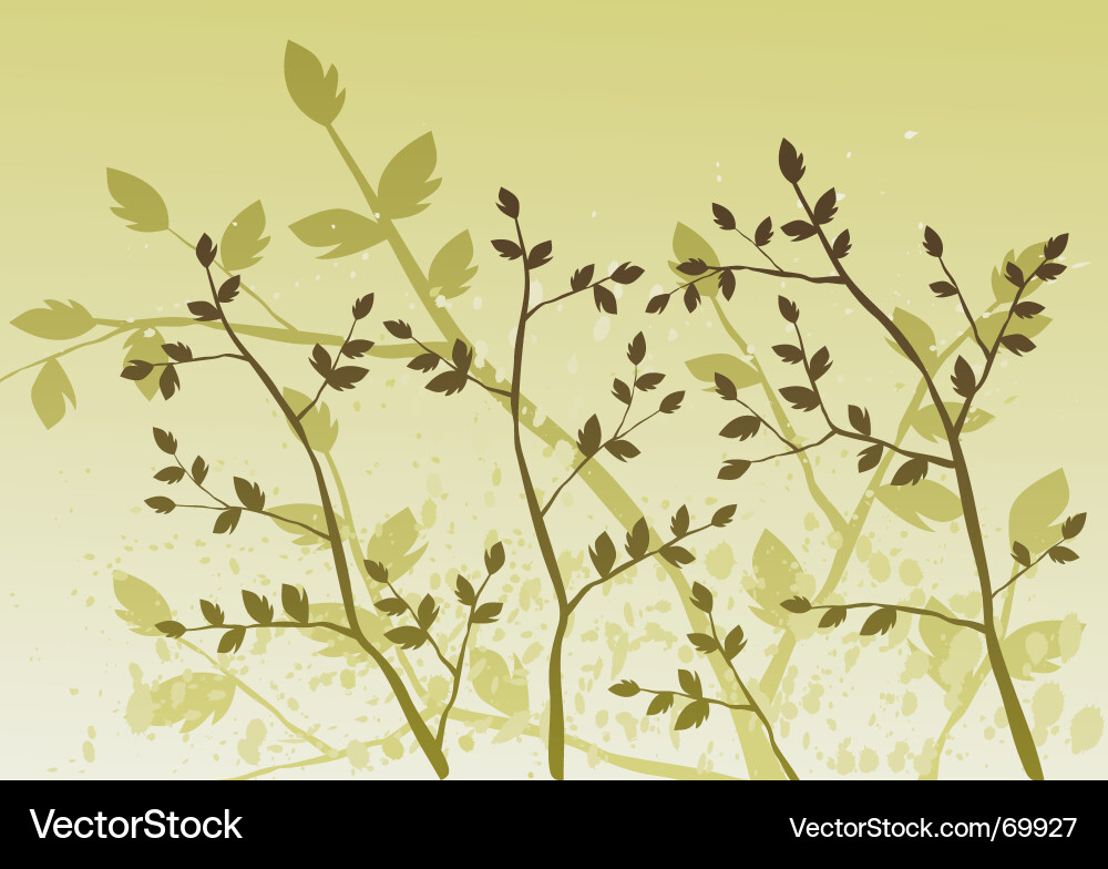 Elegant Botanical Tree Background Vector Image
