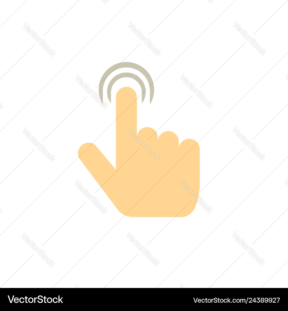Finger Click Icon - Touch Gesture Vector Image
