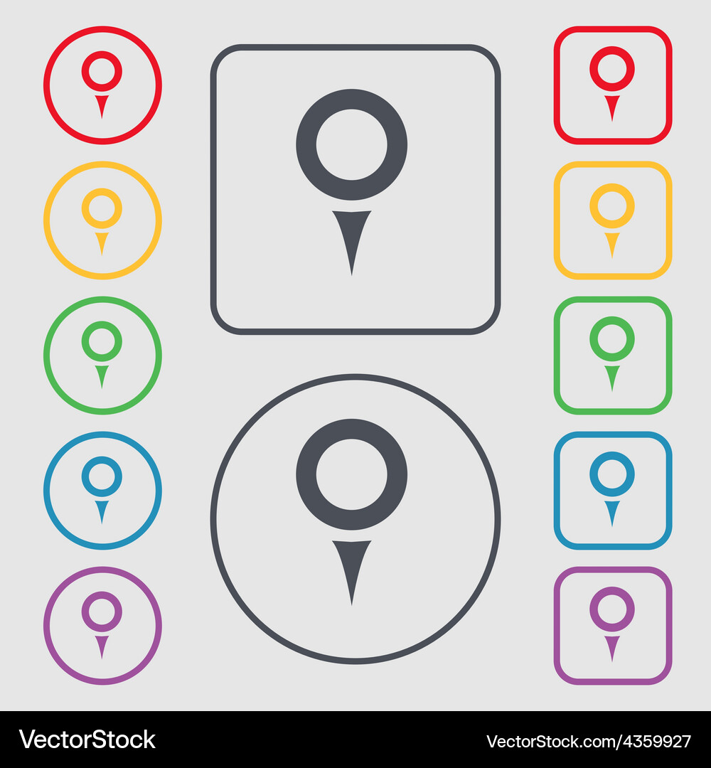 GPS Location Pointer Icon Vector Image