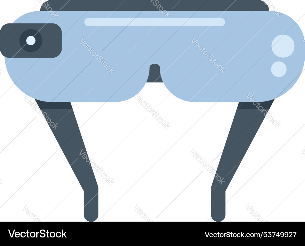 Virtual reality glasses simulating augmented Virtual reality glasses simulating augmented Vector Image
