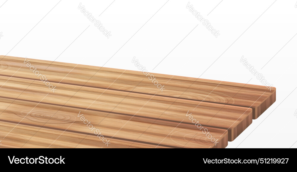 Wooden kitchen table corner perspective background Wooden kitchen table corner perspective background vector image