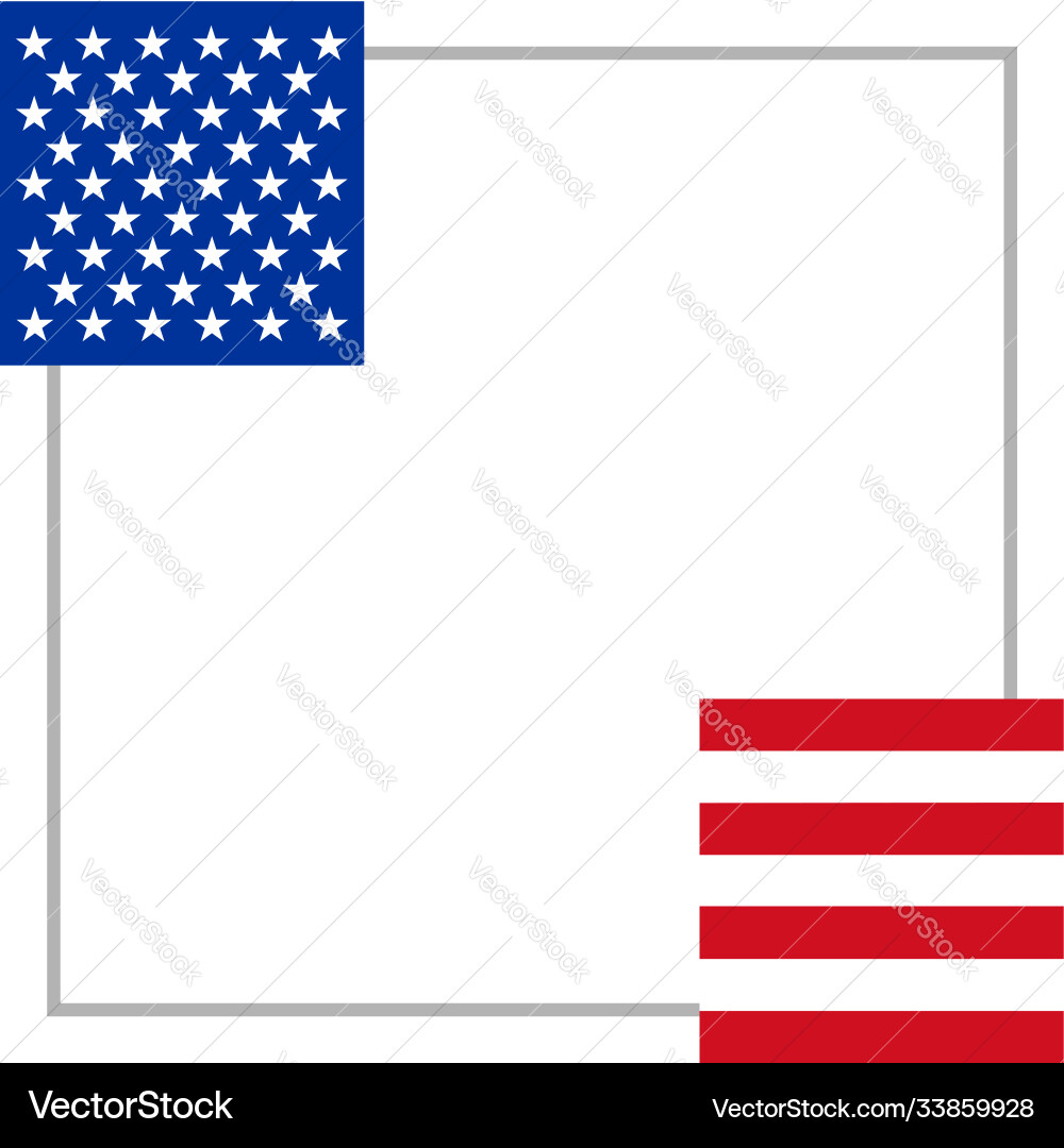 American Flag Border with Text Space vector image