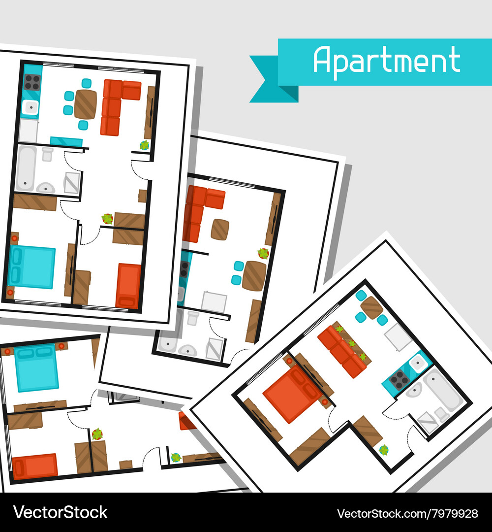 Background with architectural projects Vector Image