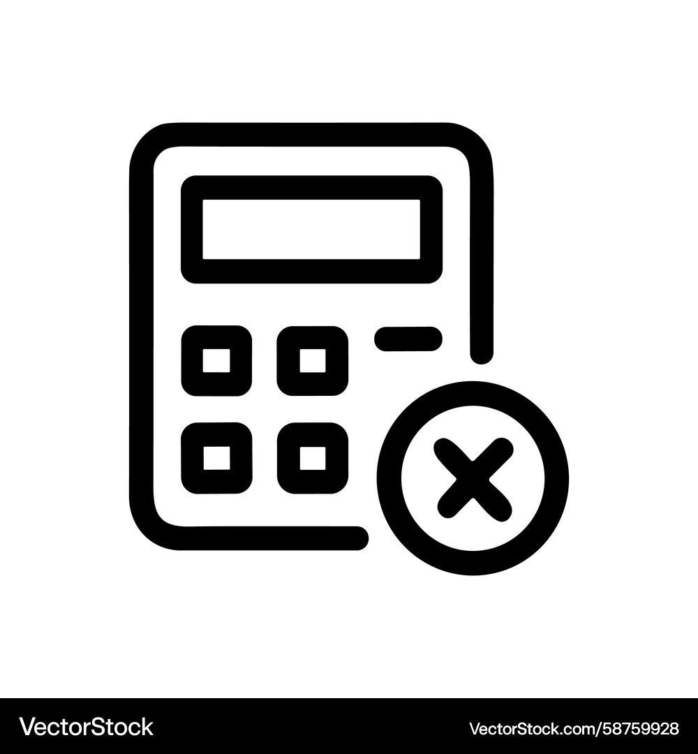 Calculator Error Icon Vector Image