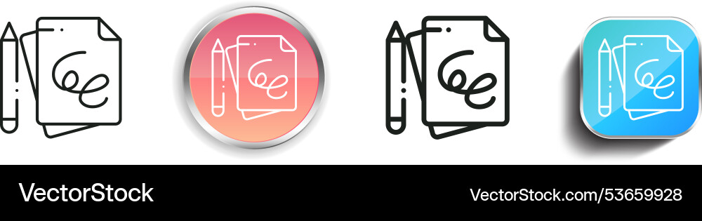 Entwurf Symbol dünn linear regelmäßig und Knopf Stil Entwurf Symbol dünn linear regelmäßig und Knopf Stil vektorbild