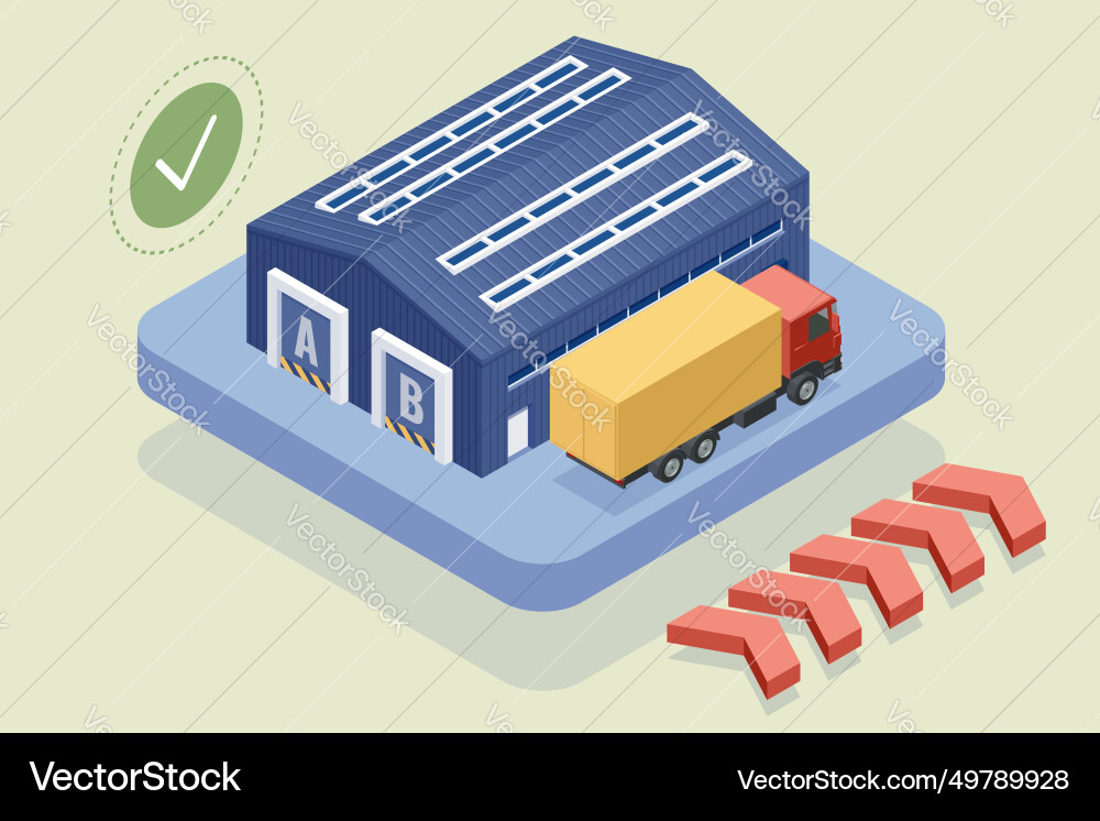 Isometric logistics and delivery free express Isometric logistics and delivery free express vector image