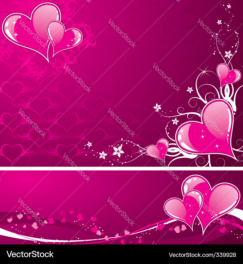 Romantic Valentine Hearts Background Vector Image