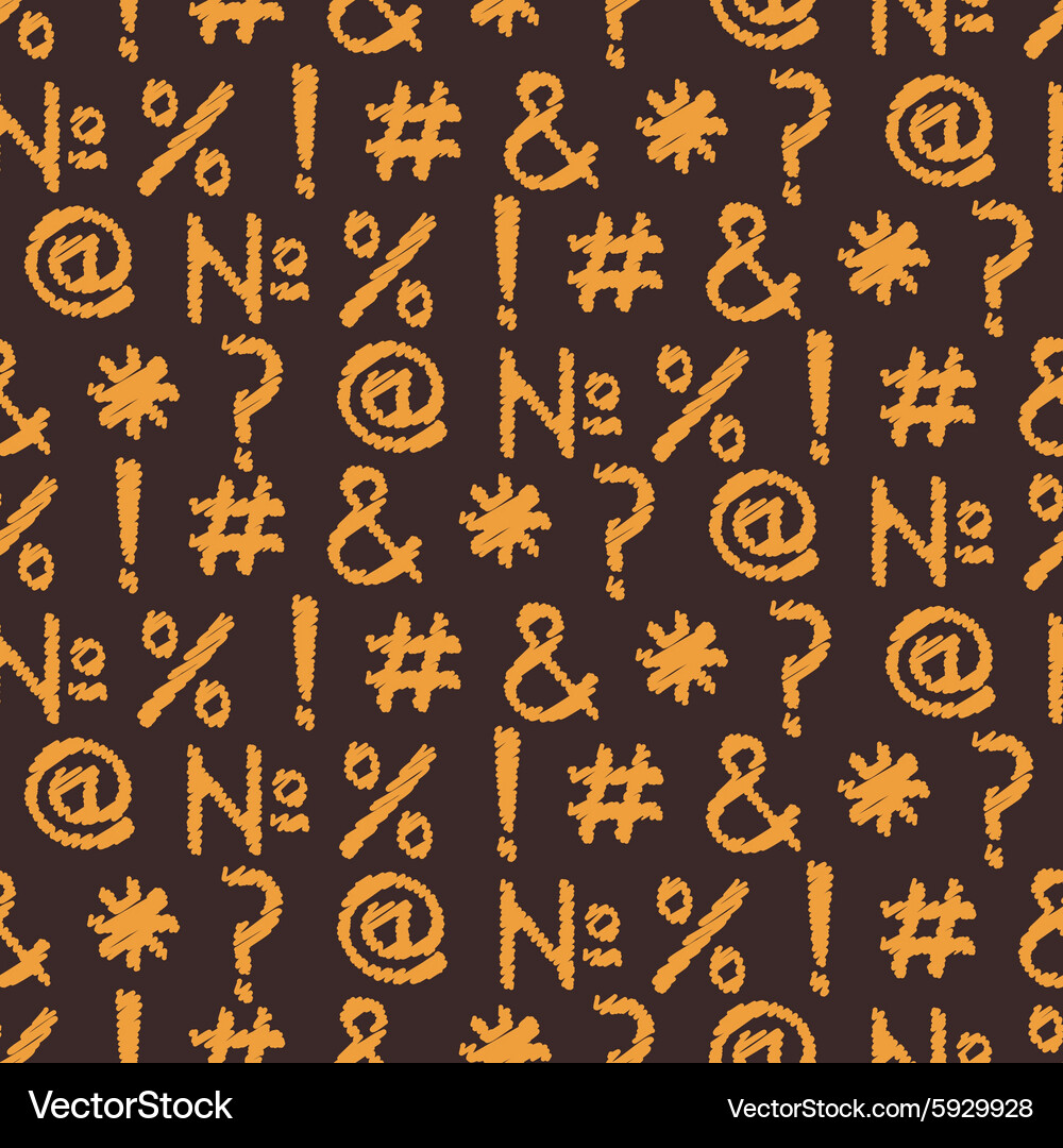 Seamless background with punctuation marks Vector Image