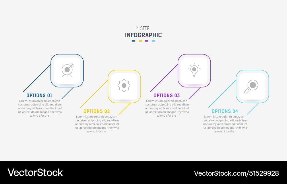 Three step infographic label design template Vector Image
