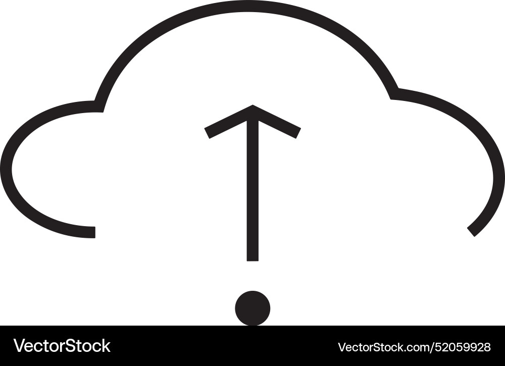 Upload outline icon symbol image Upload outline icon symbol image Vector Image