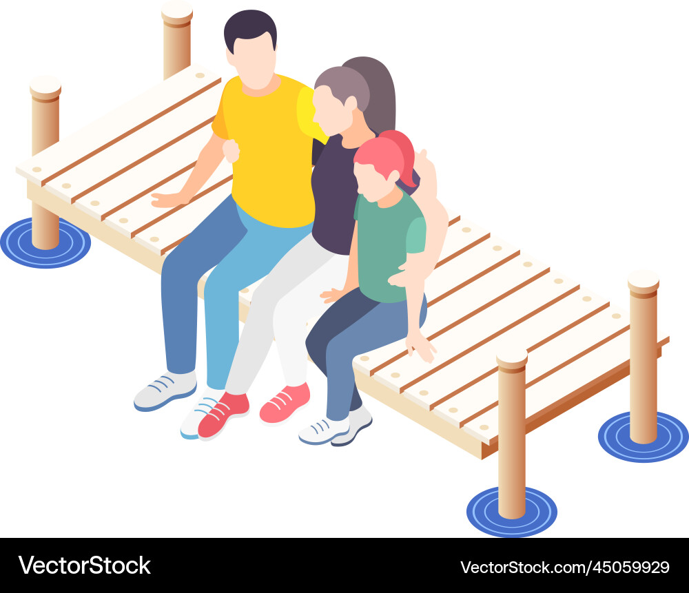 Family hug time composition Royalty Free Vector Image