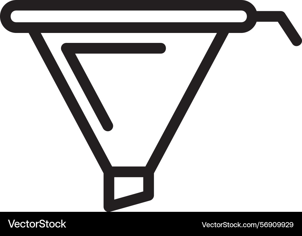 Funnel linear style icon design Vector Image