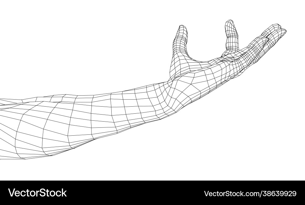 Hand hold some tiny or thin object vector image